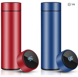 P804 2 Pack Smart Water Bottles Temperature Display 12 Hours Hot 24 Hours Cold